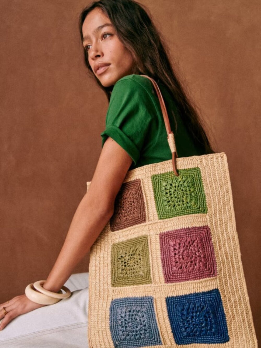 Sezane Raffia Tote NWT